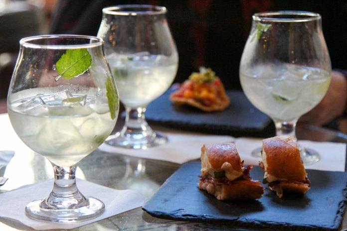 Prosecco Mojito and Cubano Sandwich samples at the Blink Monk